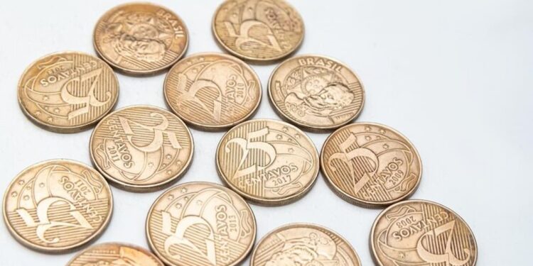 Moedas de 25 centavos