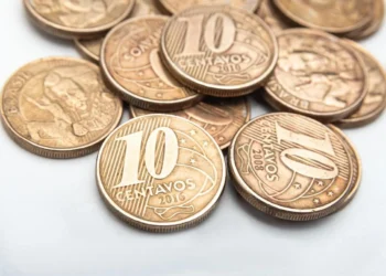 moedas de 10 centavos