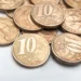 moedas de 10 centavos