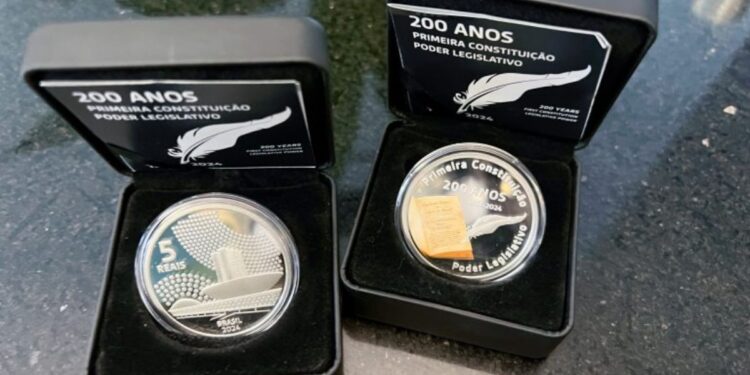 moeda comemorativa de R$ 5