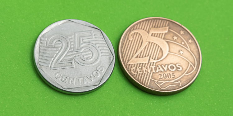Essa moeda de 25 centavos de baixa tiragem se tornou um item de colecionador no Brasil.