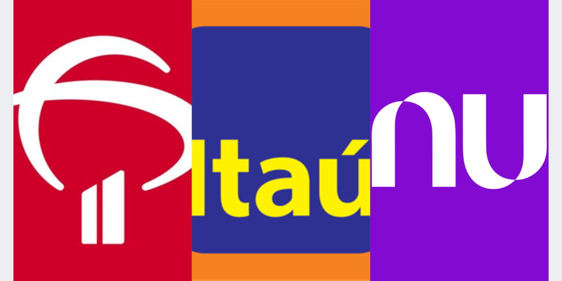 Nubank, Bradesco e Itaú oferecem flexibilidade no empréstimo pessoal. Imagem: Jornal Finanças