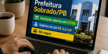 Concurso da Prefeitura de Sobrado/PB oferece 66 vagas com salários que chegam a R$ 8.288,92